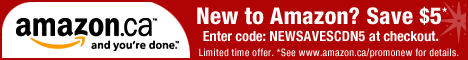 New to Amazon Canada? Save $5 Now!