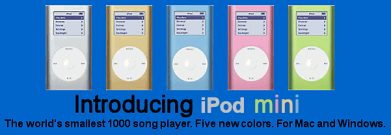 Apple ipod mini in Blue from Amazon