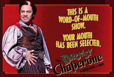 One of the Drowsy Chaperone's comic promotional billboards